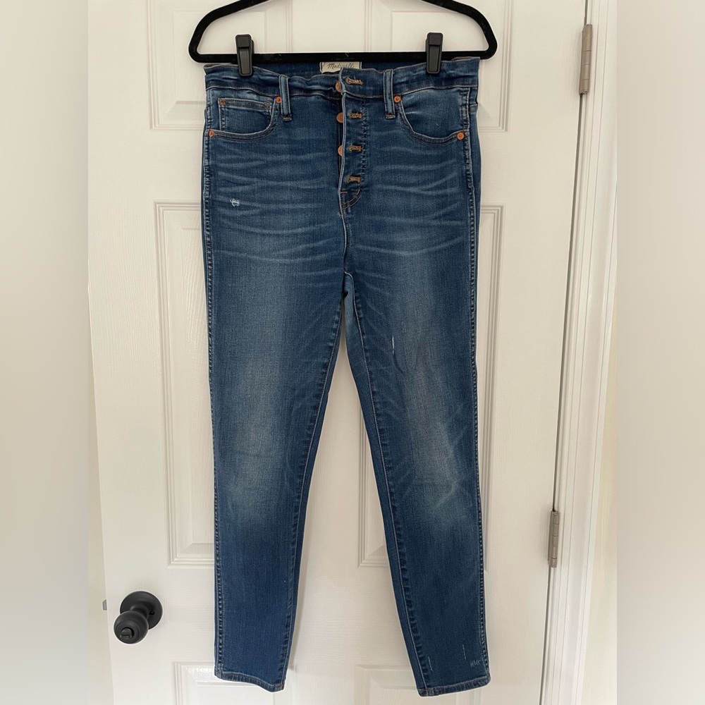 Madewell 10” High Rise Skinny Raw Hem Jeans